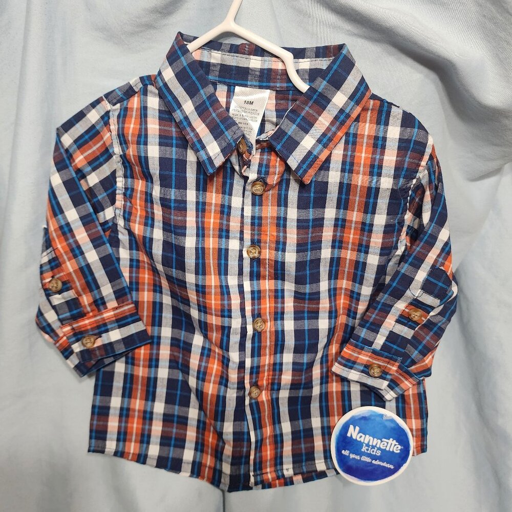 Plaid Tot Long Sleeve Dress Shirt